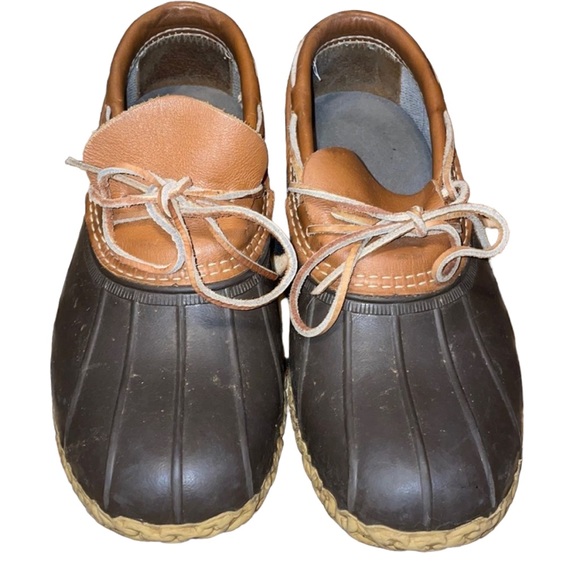•LL BEAN•MEN'S BEAN MOC RUBBER WATERPROOF BOAT SHOE - Picture 2 of 10